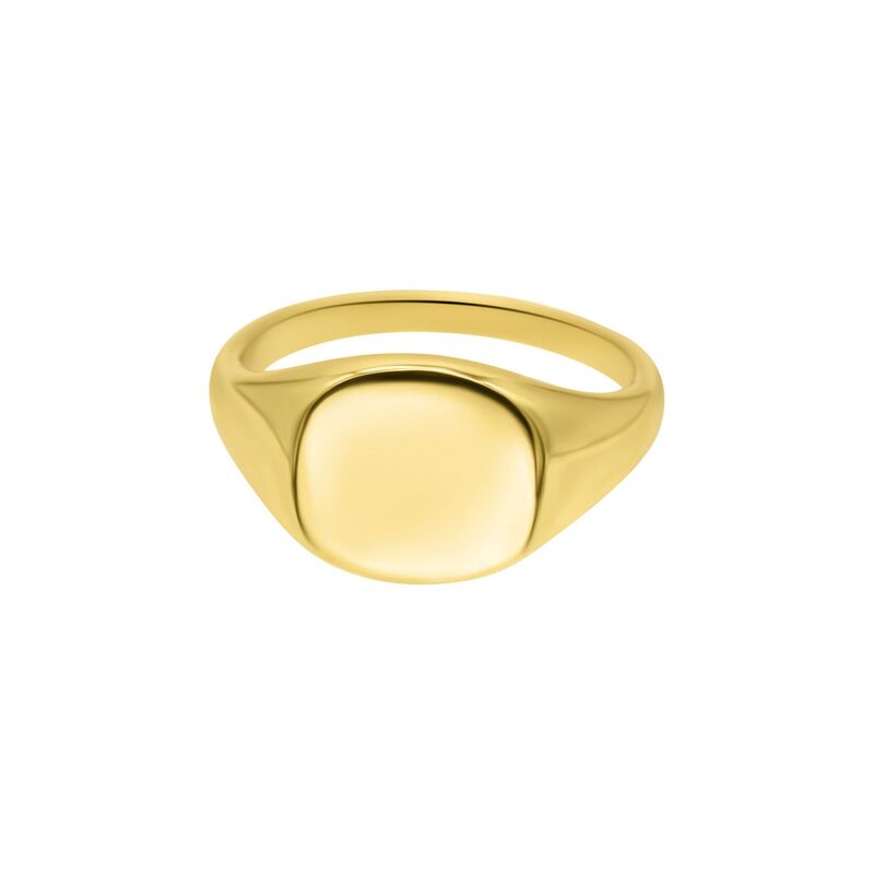【送料無料】 アドニア レディース リング アクセサリー Adornia Gold Tone Square Face Signet Pinky Ring Gold Tone