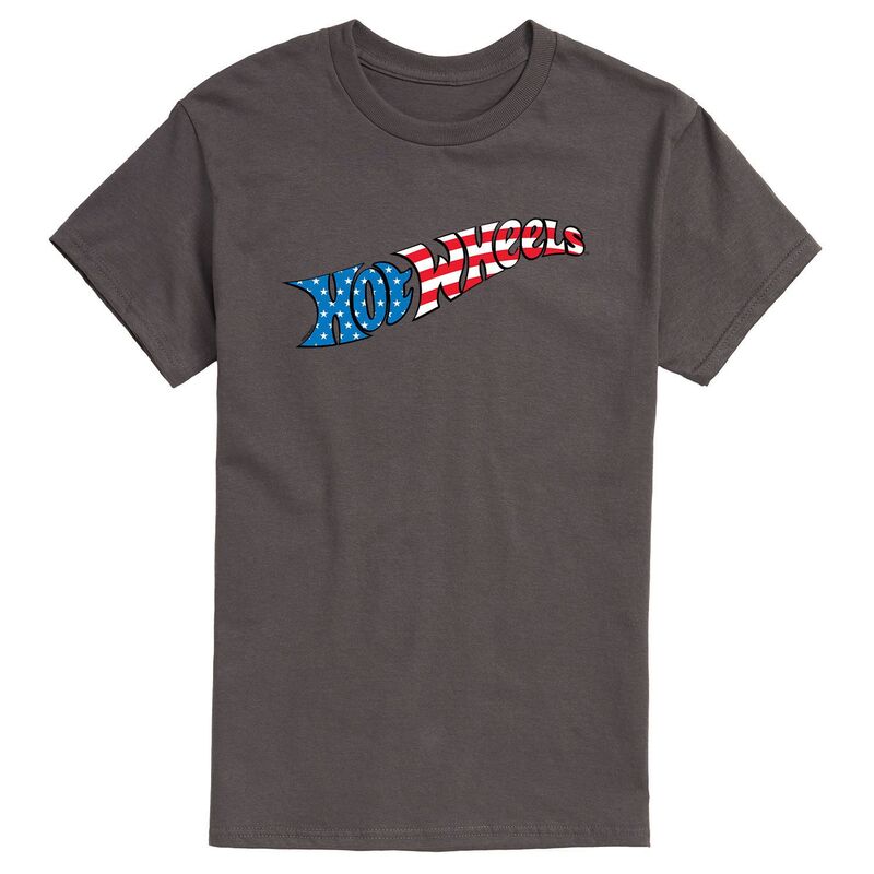 アニメキャラクター メンズ トップス Tシャツ ヒール Licensed Character Men's Hot Wheels Flag Tee Charcoal チャコール