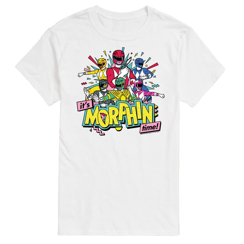 アニメキャラクター メンズ トップス Tシャツ グラフィック Licensed Character Men's Powerangers It's Morphin Time Graphic Tee White ホワイト
