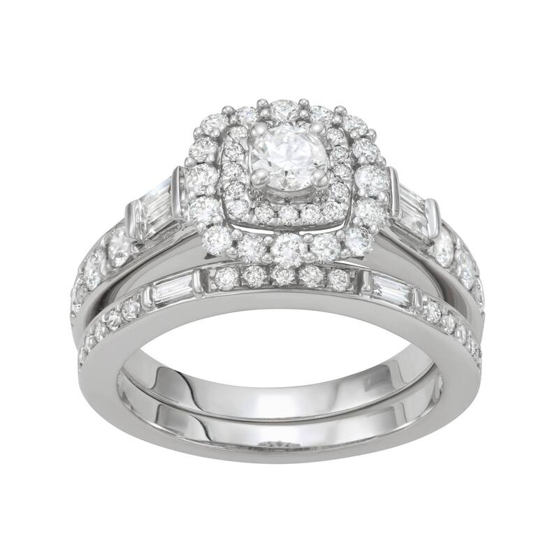 ヴェラウォン レディース アクセサリー リング Simply Vera Wang 14k White Gold 1/3 Carat.W. Diamond Engagement Ring Set 14k Whgold ホワイト