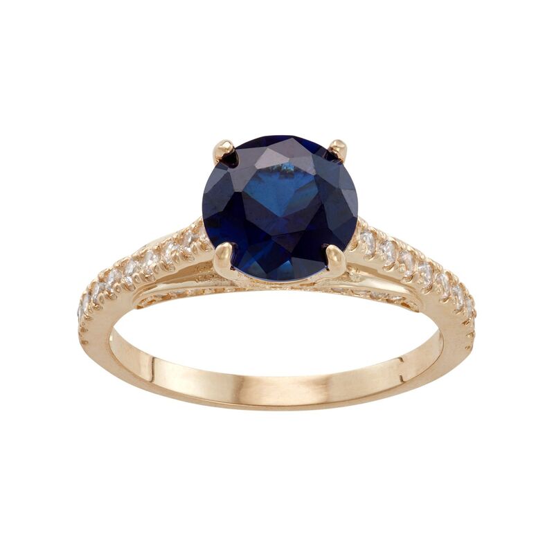 Designs by Gioelli レディース アクセサリー リング Designs by Gioelli 10k Gold Lab-Created Blue & White Sapphire Ring 10k Gold ゴールド