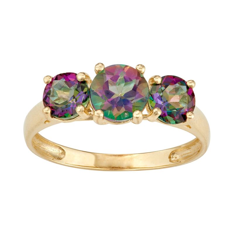 Designs by Gioelli レディース アクセサリー リング Designs by Gioelli 10k Gold 3-Stone Ring Mystic Topaz ストーン｜ReVida 店