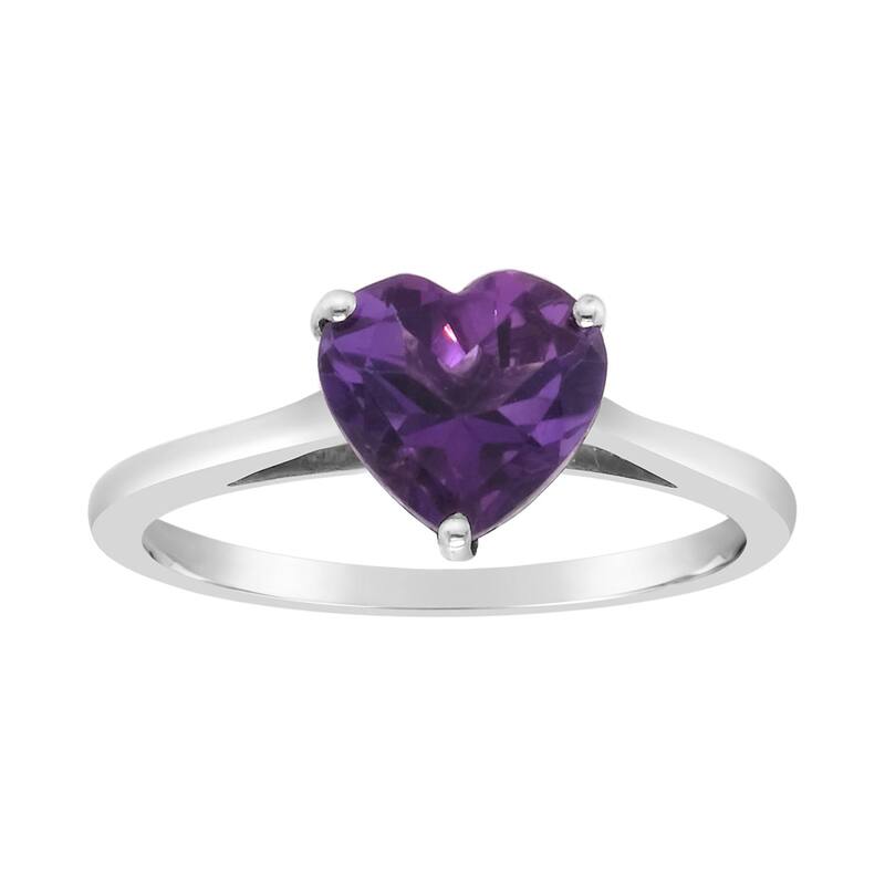 Alyson Layne レディース アクセサリー リング Alyson Layne Sterling Silver Amethyst Heart Ring Sterling シルバー