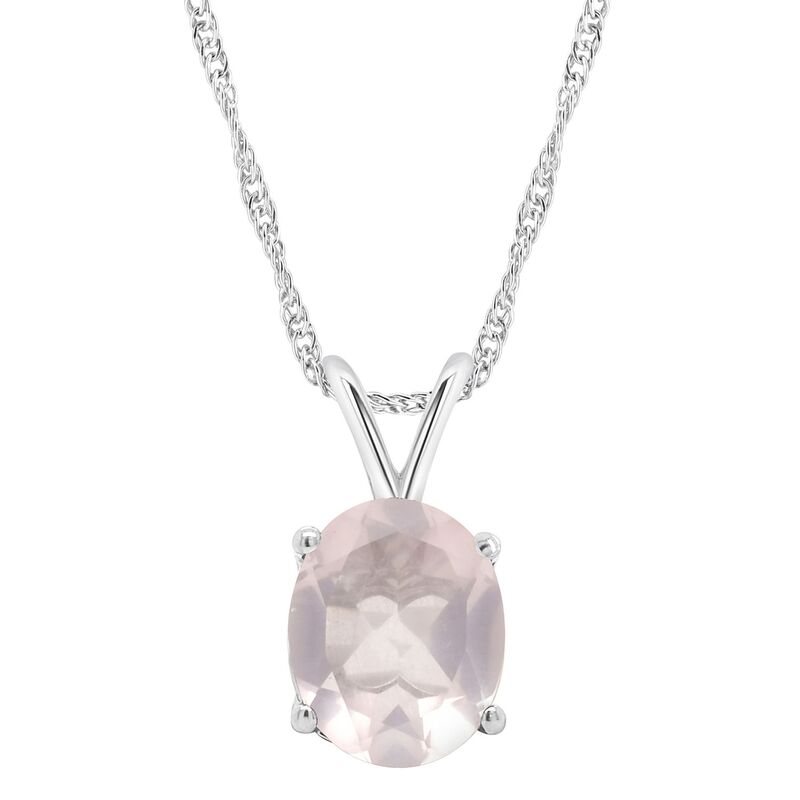 Alyson Layne レディース アクセサリー ネックレス・チョーカー・ペンダントトップ レース Alyson Layne Sterling Silver Gemstone Oval Pendant Necklace Rose Quartz シルバー 67,540円