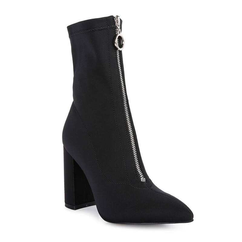 ロンドンラグ レディース シューズ ブーツ・レインブーツ アンクル ヒール London Rag Bobbettes Women's Block Heel Ankle Boots Black ブラック