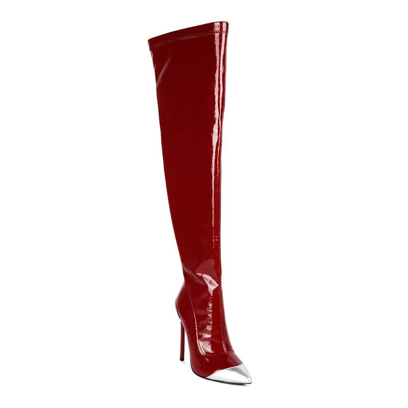 ロンドンラグ レディース シューズ ブーツ・レインブーツ London Rag Chimes Women's Thigh-High Boots Burgundy バーガンディ