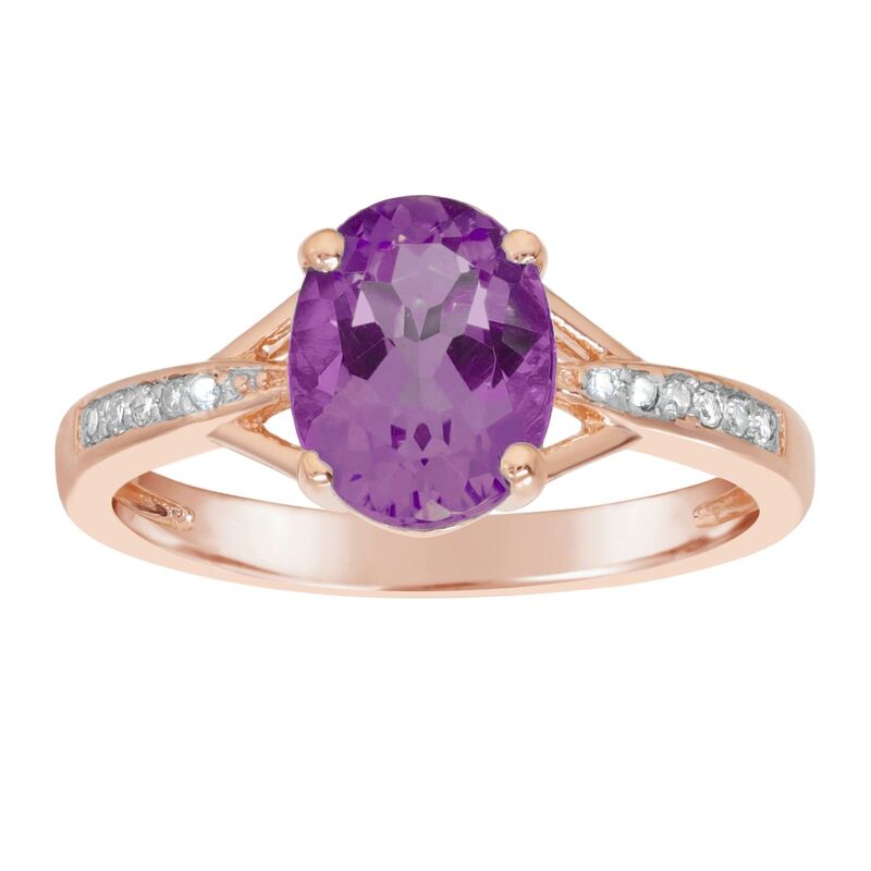 Gemminded レディース アクセサリー リング Gemminded 14k Rose Gold Plate Amethyst & Diamond Accent Ring Rose Tone ゴールド 75,240円