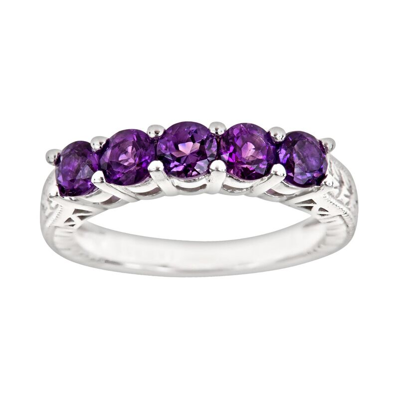 Celebration Gems レディース アクセサリー リング Celebration Gemsterling Silver Amethyst Five-Stone Ring Multi/None マルチカラー