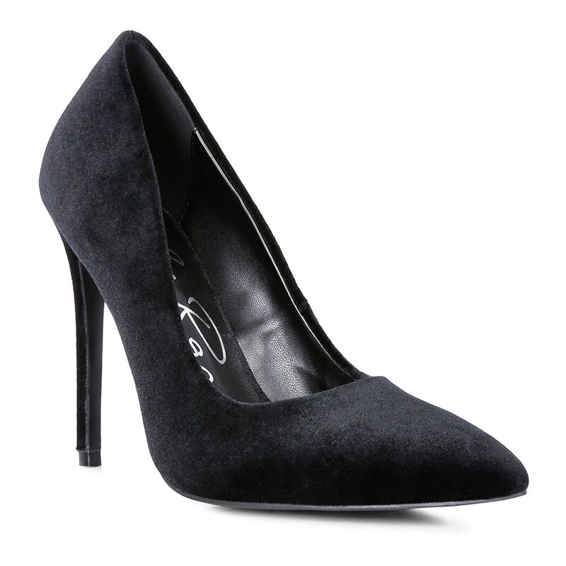 ロンドンラグ レディース シューズ パンプス 天鵞絨 London Rag Janessa Women\u0027s Velvet Pumps Black 黒いこと