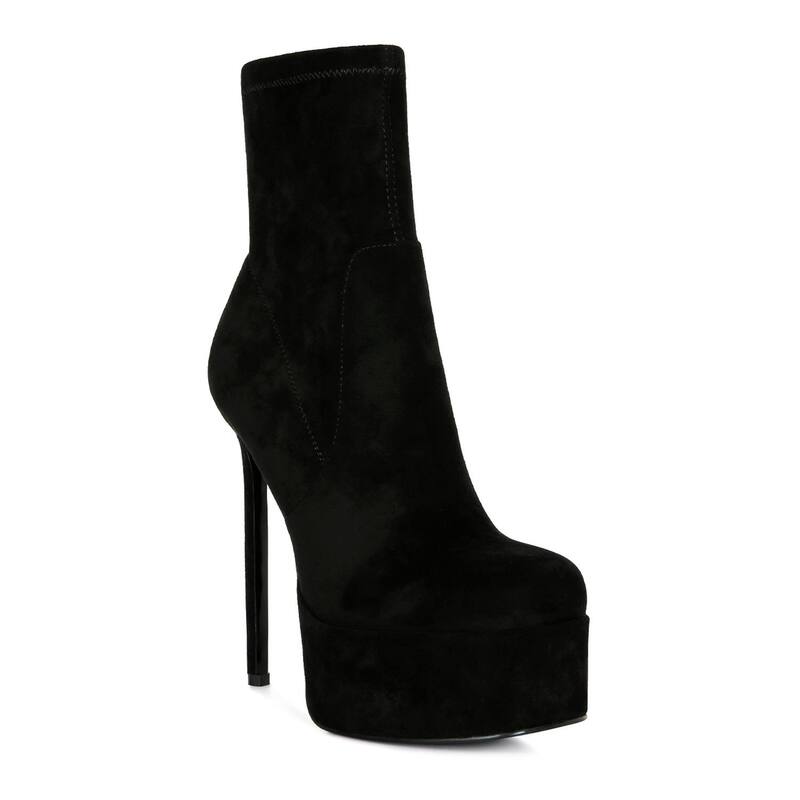 ロンドンラグ レディース シューズ ブーツ・レインブーツ アンクル ヒール London Rag Clubbing Women's Heeled Ankle Boots Black ブラック