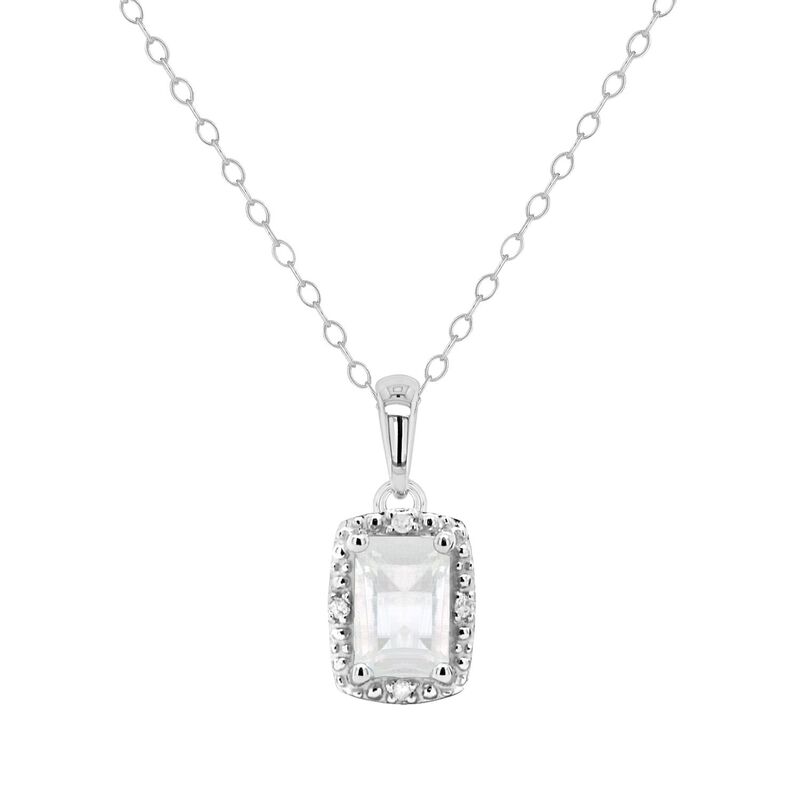 Celebration Gems レディース アクセサリー ネックレス・チョーカー・ペンダントトップ レース Celebration Gemsterling Silver Gemstone & Diamond Accent Pendant Necklace Moonstone シルバー｜ReVida 店