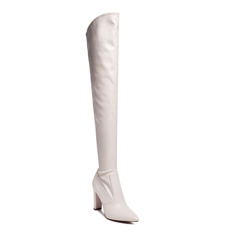 ロンドンラグ レディース シューズ ブーツ・レインブーツ London Rag Zade Women Thigh Boots Natural