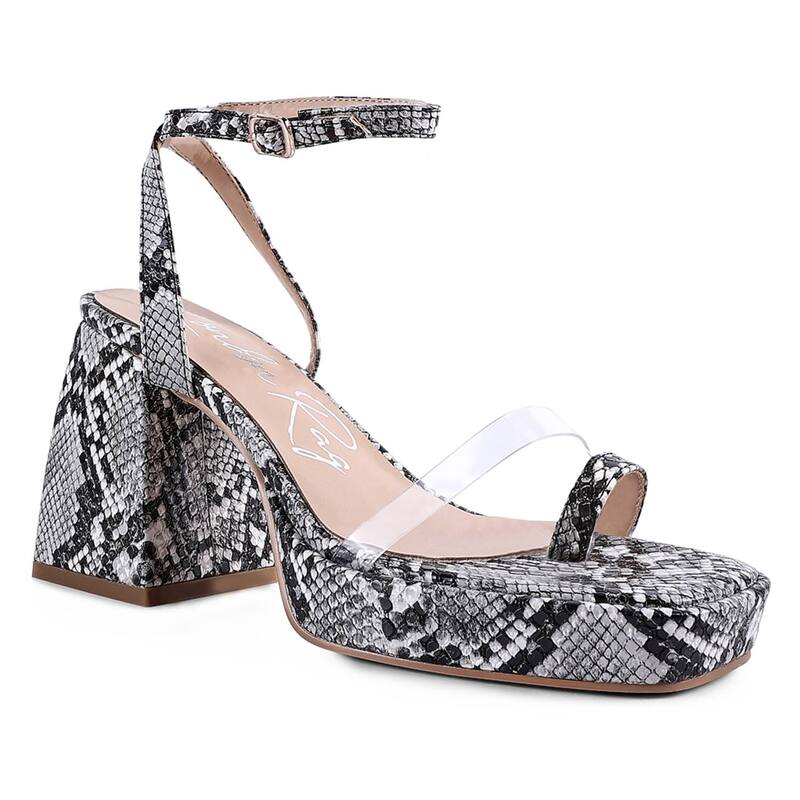 ロンドンラグ レディース シューズ パンプス サンダル ヒール London Rag Such Flirt Women's Block Heel Sandals Black ブラック｜ReVida 店