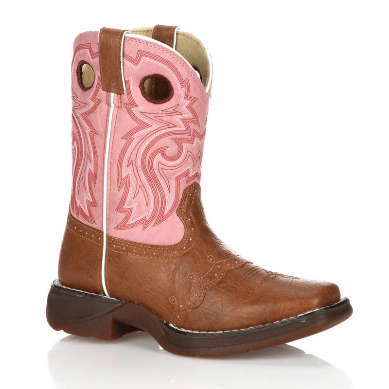 ドゥランゴ レディース シューズ ブーツ・レインブーツ Lil Durango Girls' 8-in. Saddle Western Boots Pink ピンク