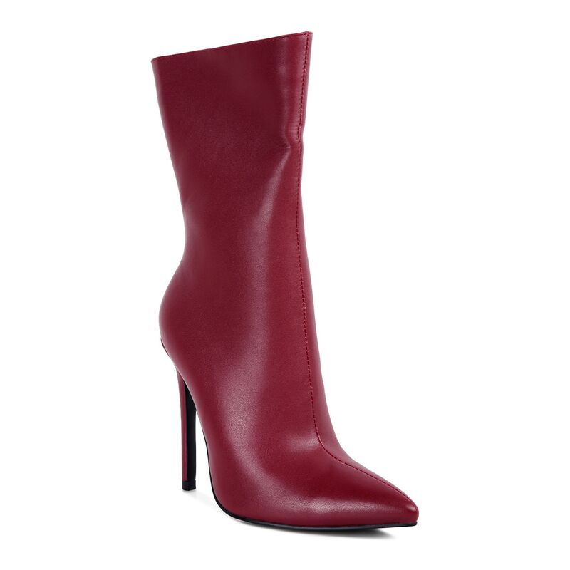 ロンドンラグ レディース シューズ ブーツ・レインブーツ アンクル London Rag Micah Women'stiletto High Ankle Boots Burgundy バーガンディ