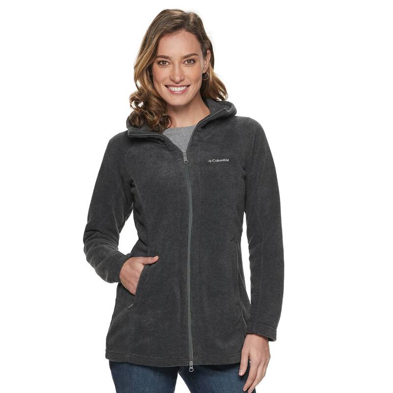 コロンビア レディース アウター 上衣・上衣 フーデッドジャケット フリース Women\u0027s Columbia Benton Springs Fleece Hooded Jacket Charcoal Gray 濃灰色