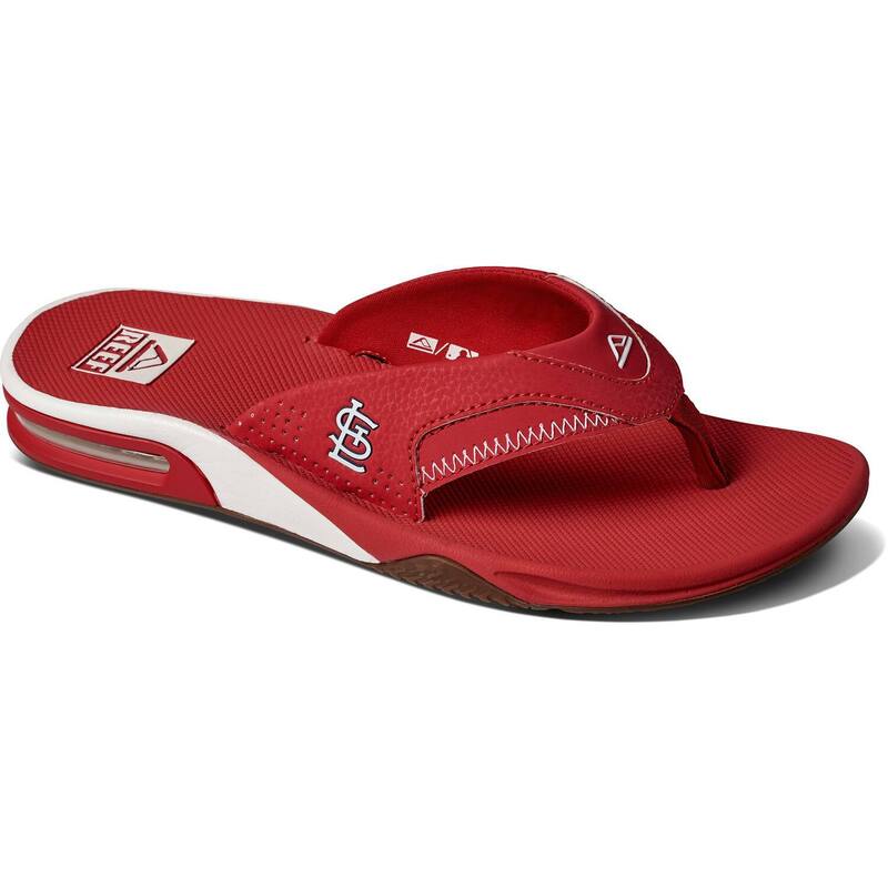 アンブランデッド メンズ シューズ サンダル Unbranded Men's REEF St. Louis Cardinals Fanning Bottle Opener Sandals Crd Red レッド