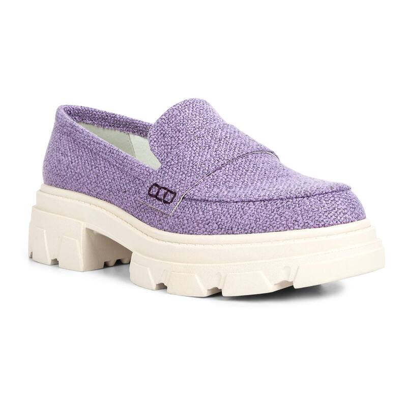 ロンドンラグ レディース シューズ スリッポン・ローファー London Rag Chunky Women's Lug Sole Loafers Lilac ライラック