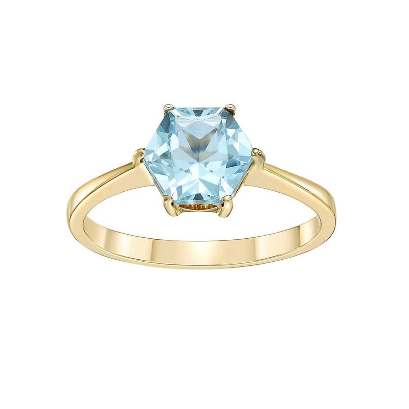 Gemminded レディース アクセサリー リング Gemminded 14k Gold Over Silver Blue Topaz Ringold Tone ゴールド｜ReVida 店