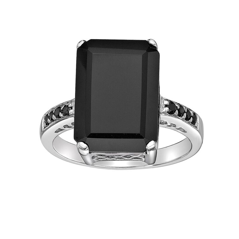 Gemminded レディース アクセサリー リング Gemminded Sterling Silver Black Onyx & Black Spinel Ring Sterling ブラック