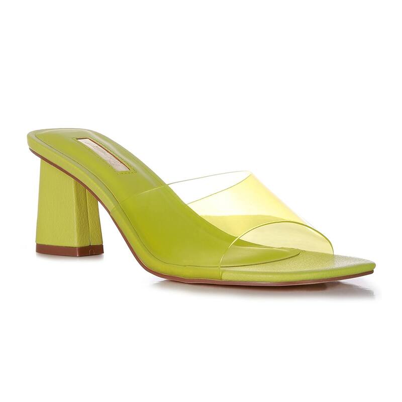 ロンドンラグ レディース シューズ パンプス クリアストラップ サンダル ヒール London Rag Clear Flirt Women's Clear Strap Heeled Sandals Lime ライム