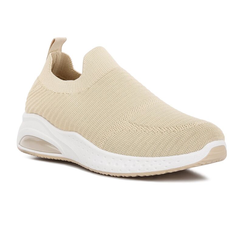 ロンドンラグ レディース シューズ スニーカー ニット London Rag Jafna Women's Knitted Slip-On Sneakers Beige ベージュ