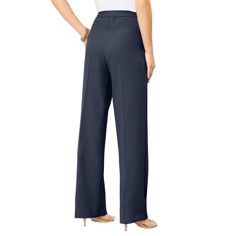 ロアマンズ レディース ボトムス 心地好いズボン下 つけ加える大きさ トール Roaman\u0027s Women\u0027s Plusize Tall Wide-leg Bend Over Pant Navy 米国海軍