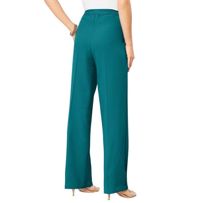 ロアマンズ レディース ボトムス 心地好いズボン下 つけ加える大きさ トール Roaman\u0027s Women\u0027s Plusize Tall Wide-leg Bend Over Pantropical Teal ティール