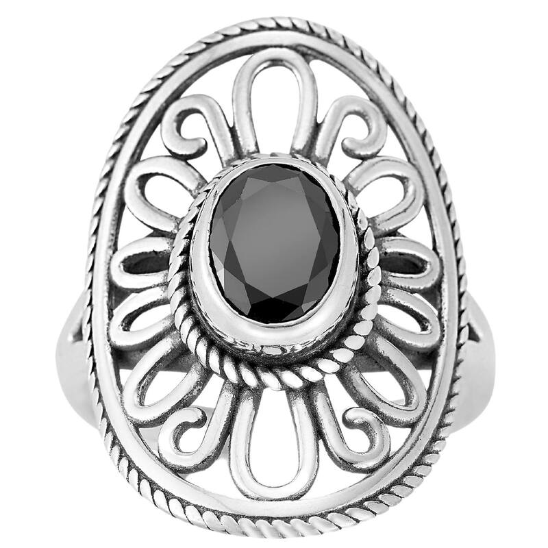 Sunkissed Sterling レディース アクセサリー リング フラワー柄 フラワー Sunkissed Sterling Silver Oxidized Cubic Zirconia Floral Ring Silver Tone シルバー 25,776円