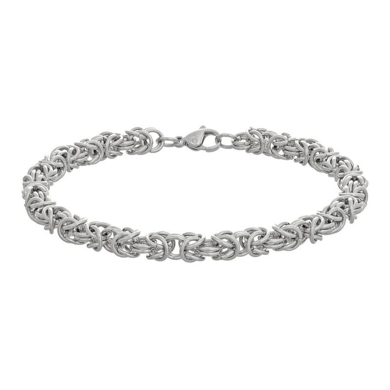 リンクス メンズ アクセサリー ブレスレット・バングル・アンクレット Tシャツ LYNX Men'stainlessteel Byzantine Bracelet Stainlessteel