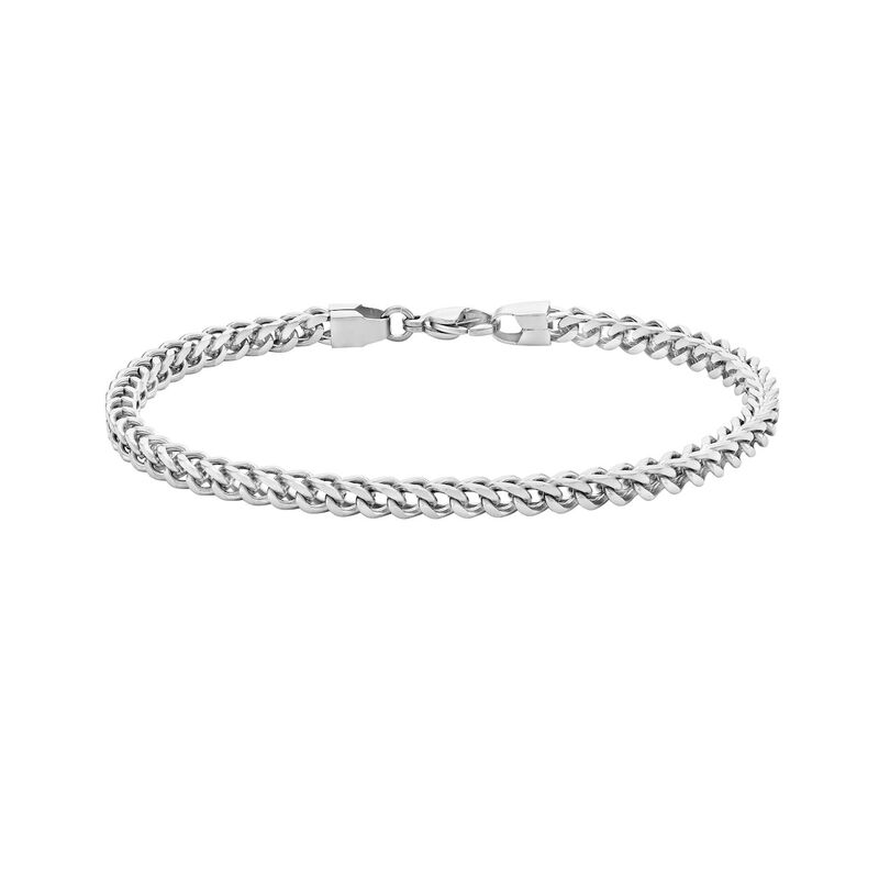 リンクス メンズ アクセサリー ブレスレット・バングル・アンクレット Tシャツ Men's LYNX Stainlessteel 4 mm Foxtail Chain Bracelet Stainless