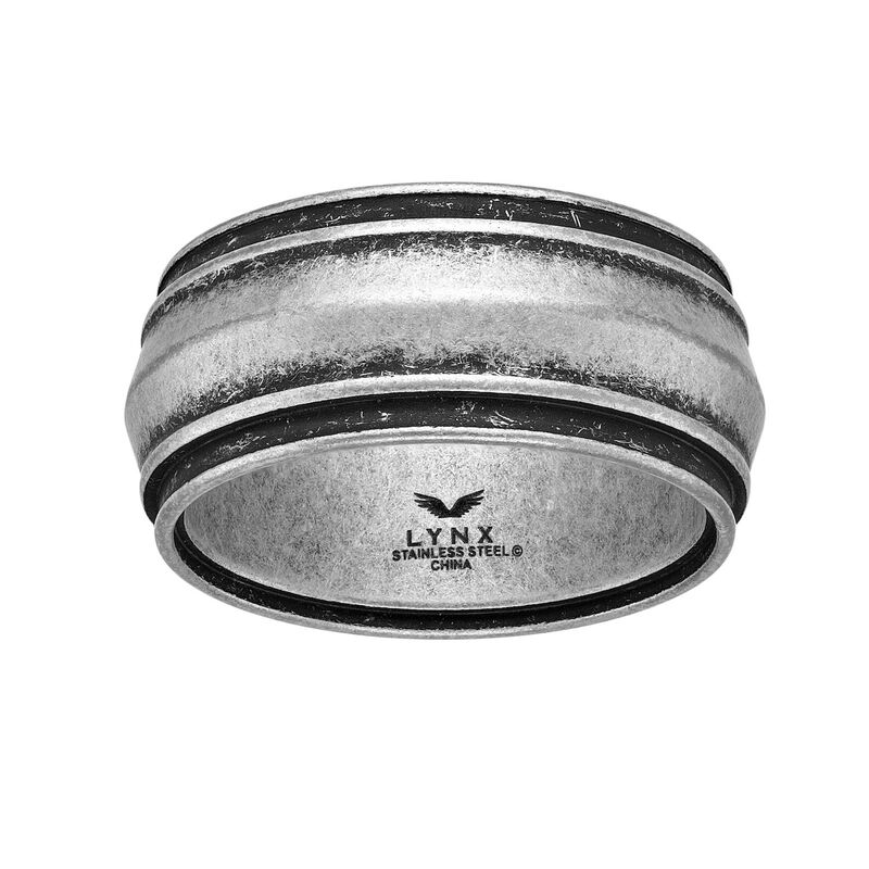 山猫 メンズ 付属物 輪っか ティーシャツ LYNX Men\u0027s Antiqued Stainlessteel Ring Stainless ジュエリー・アクセサリー-指輪・リング-メンズジュエリー・アクセサリー