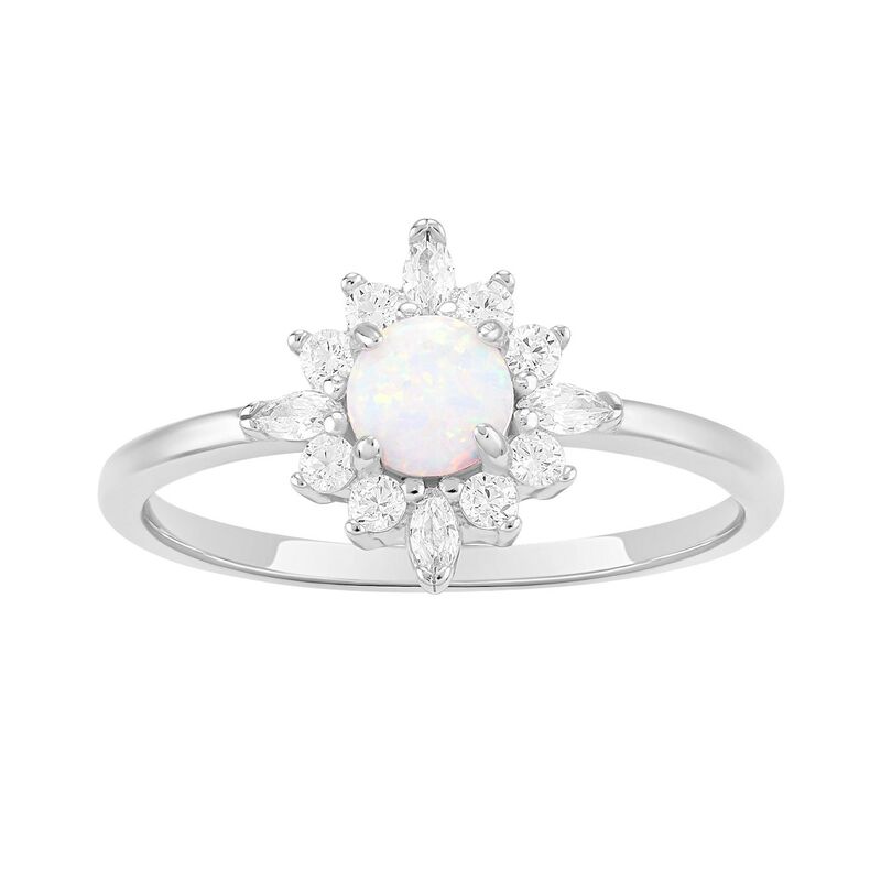 プリムローズ レディース アクセサリー リング PRIMROSE Sterling Silver Opal & Cubic Zirconia Ring Sterling Clear シルバー