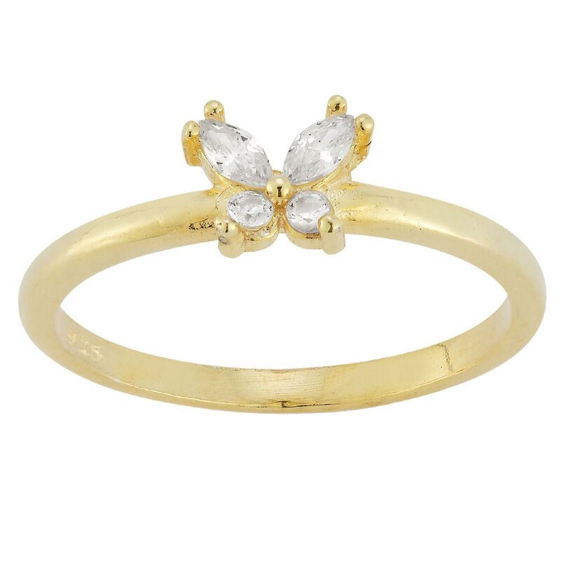 Sunkissed Sterling レディース アクセサリー リング Sunkissed Sterling Cubic Zirconia Butterfly Ringold Tone ゴールド
