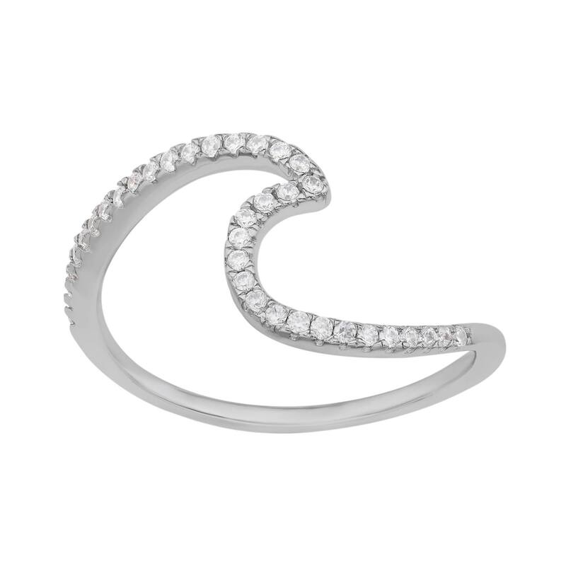 プリムローズ レディース アクセサリー リング PRIMROSE Sterling Silver Cubic Zirconia Wave Ring Sterling シルバー