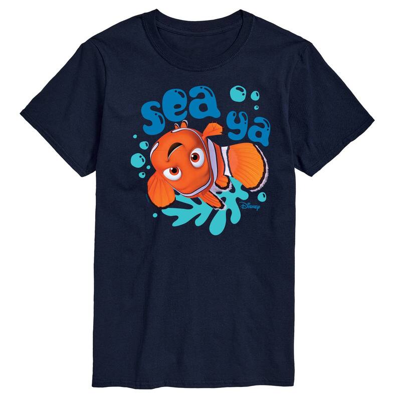 ディズニー ピクサー メンズ トップス Tシャツ グラフィック Disney / Pixar's Finding Nemo Men'sea Ya Graphic Tee Navy ネイビー