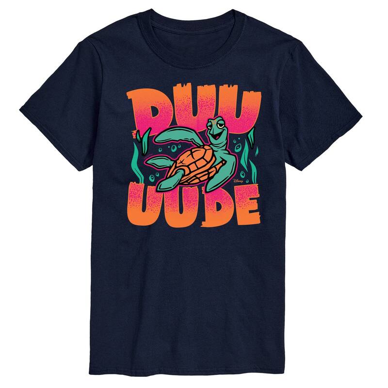 ディズニー ピクサー メンズ トップス Tシャツ グラフィック Disney / Pixar's Finding Nemo Crush Men's Duuude Graphic Tee Navy ネイビー