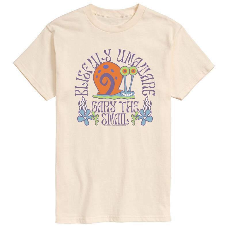 ニコロデオン メンズ トップス Tシャツ パンツ グラフィック Nickelodeon Men'spongeBob SquarePants Blissfully Unaware Graphic Tee Cream クリーム