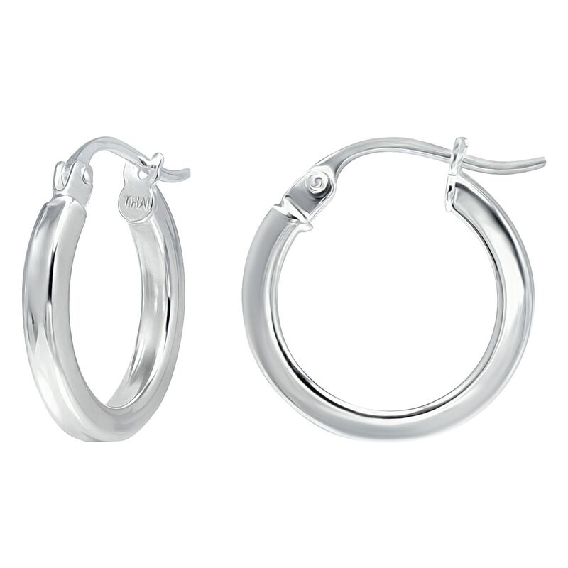Aleure Precioso レディース アクセサリー ピアス・イヤリング Aleure Precioso Sterling Silver Square Tube Hoop Earringsterling Silver シルバー