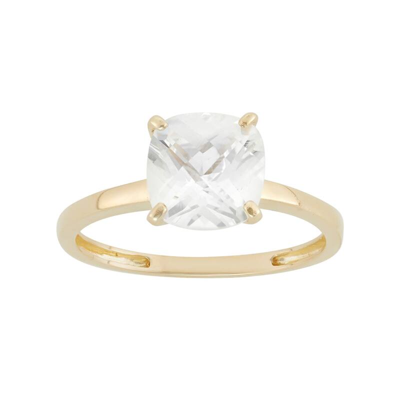 Designs by Gioelli レディース アクセサリー リング Designs by Gioelli Lab-Created White Sapphire 10k Gold Ring White ホワイト