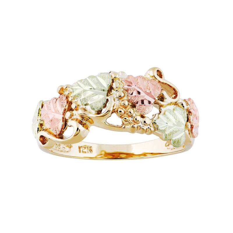 ブラックヒルズゴールド レディース アクセサリー リング Black Hills Gold Tri-Tone Openwork Leaf Ring 10k Gold ゴールド|ReVida 店