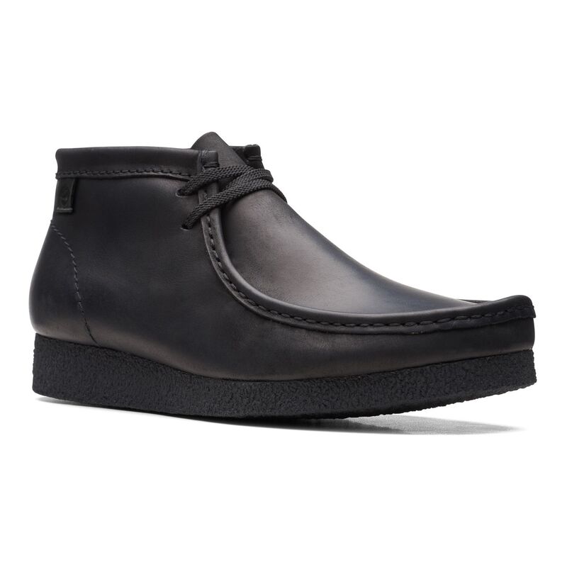 クラークス メンズ シューズ ブーツ・レインブーツ レザー ClarksR Shacre Men Leather Chukka Boots Black ブラック