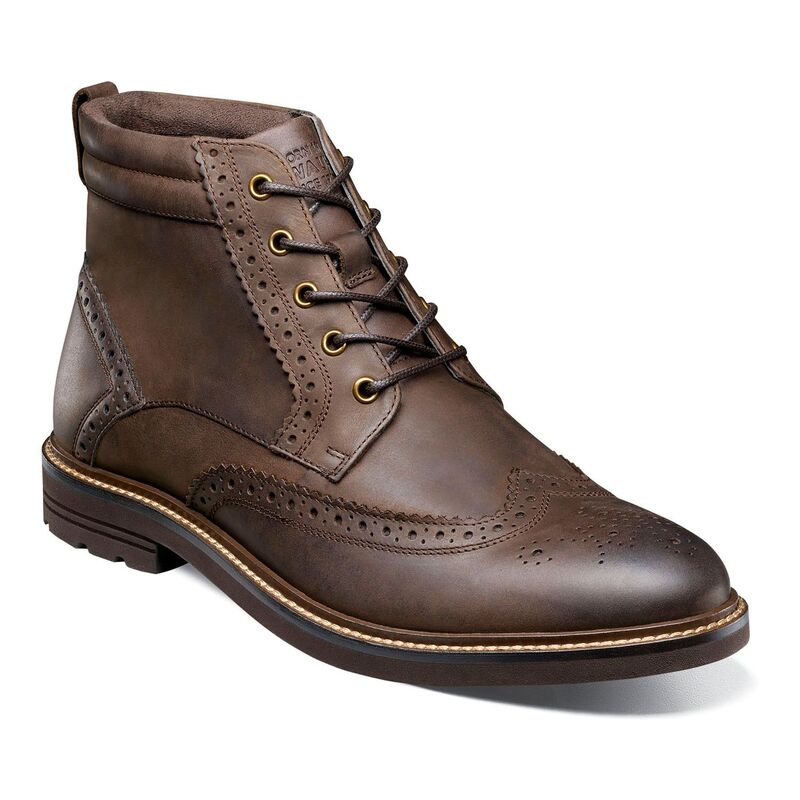 ノンブッシュ メンズ シューズ ブーツ・レインブーツ ウィングチップ レース Nunn BushR Odell II Men Wingtip Lace-Up Boots Brown Crazy Horse ブラウン