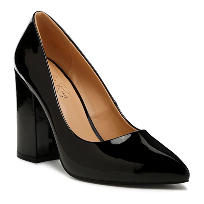 ロンドンラグ レディース シューズ パンプス ヒール London Rag Kamira Women's Block Heeled Formal Pumps Black ブラック|ReVida 店