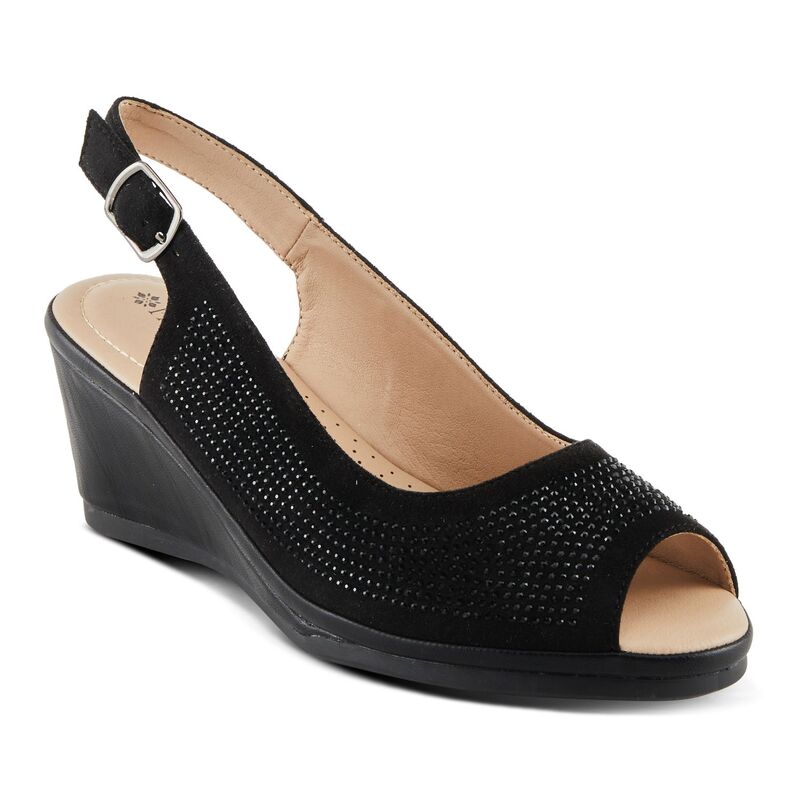 パトリシア レディース シューズ サンダル Patriziadriella Women's Rhinestone Slingback Sandals Black ブラック