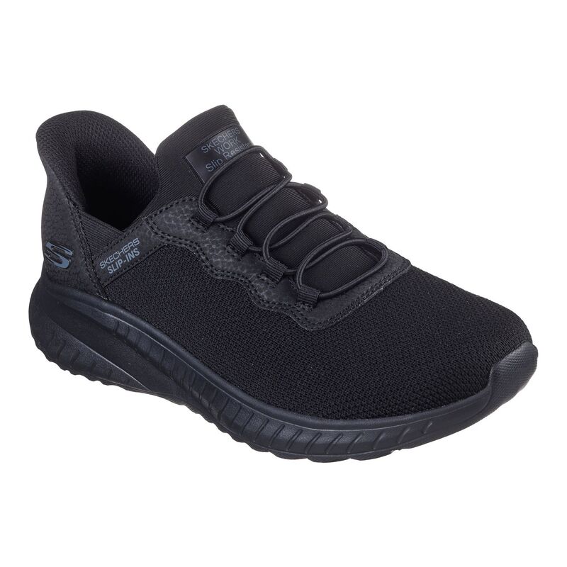 スケッチャーズ レディース シューズ スニーカー Skechers Hands Free Slip-insR Work Squad ChaosR Jasul Women'shoes Black ブラック