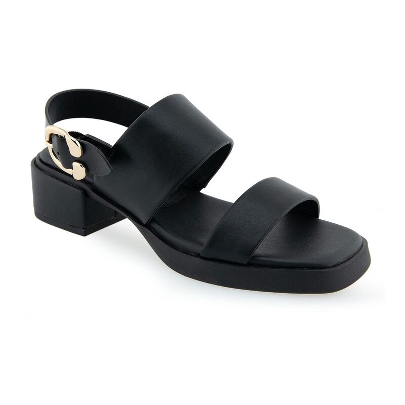 エアロソールズ レディース シューズ サンダル Aerosoles Dove Women's Dressandals Black Pu ブラック