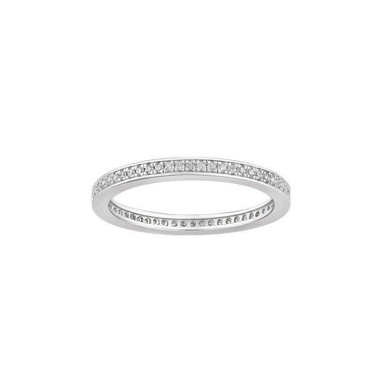プリムローズ レディース アクセサリー リング PRIMROSE Sterling Silver Cubic Zirconia Channel Band Ring Sterling Silver White ホワイト