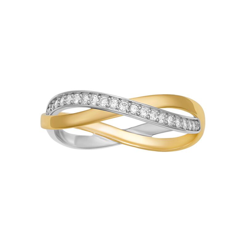 プリムローズ レディース アクセサリー リング PRIMROSE Sterling Silver Cubic Zirconia Crossoveringold Over Sterling ゴールド