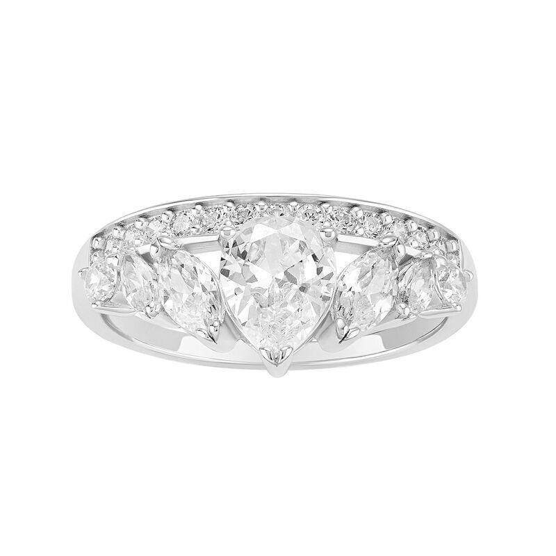 プリムローズ レディース アクセサリー リング PRIMROSE Sterling Silver Graduated Teardrop & Marquise Cubic Zirconia Ring Sterling Clear シルバー